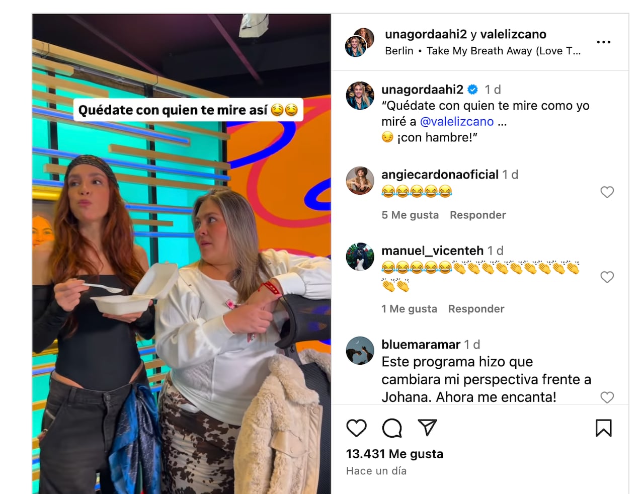 Valentina Lizcano estuvo en el set de '¿Qué hay pa' dañar?'.