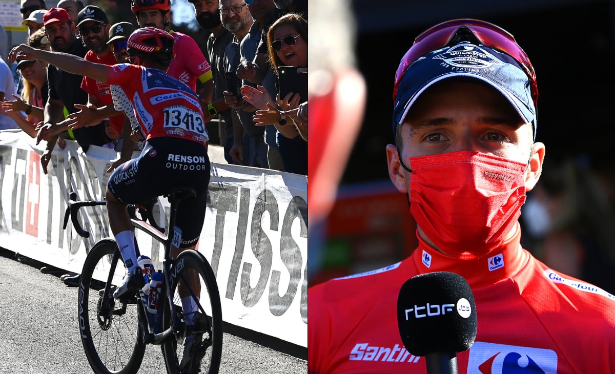 El belga mantuvo la camiseta del líder pese a su percance en el final.