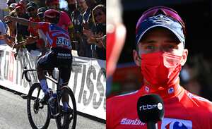 El belga mantuvo la camiseta del líder pese a su percance en el final.