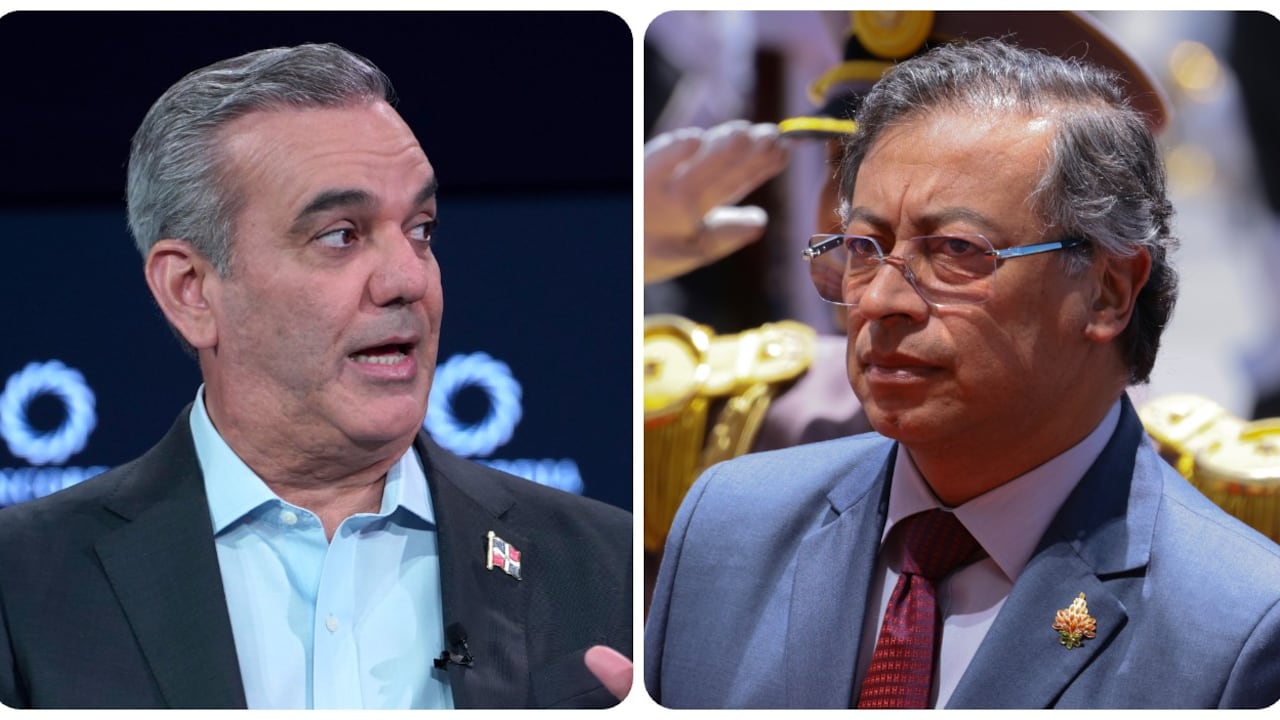 El presidente Luis Abinader y Gustavo Petro