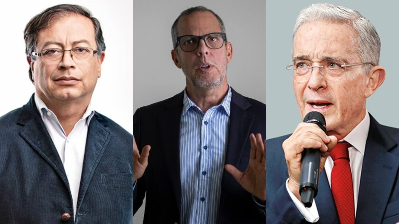 Gustavo Petro, Alfredo Saade y Álvaro Uribe.