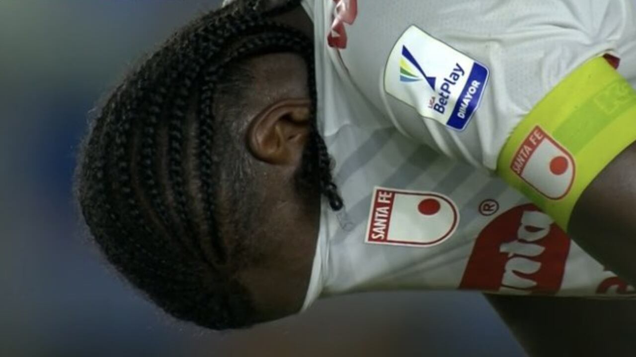 Hugo Rodallega, en llanto tras lesionarse en el partido ante Unión Magdalena.