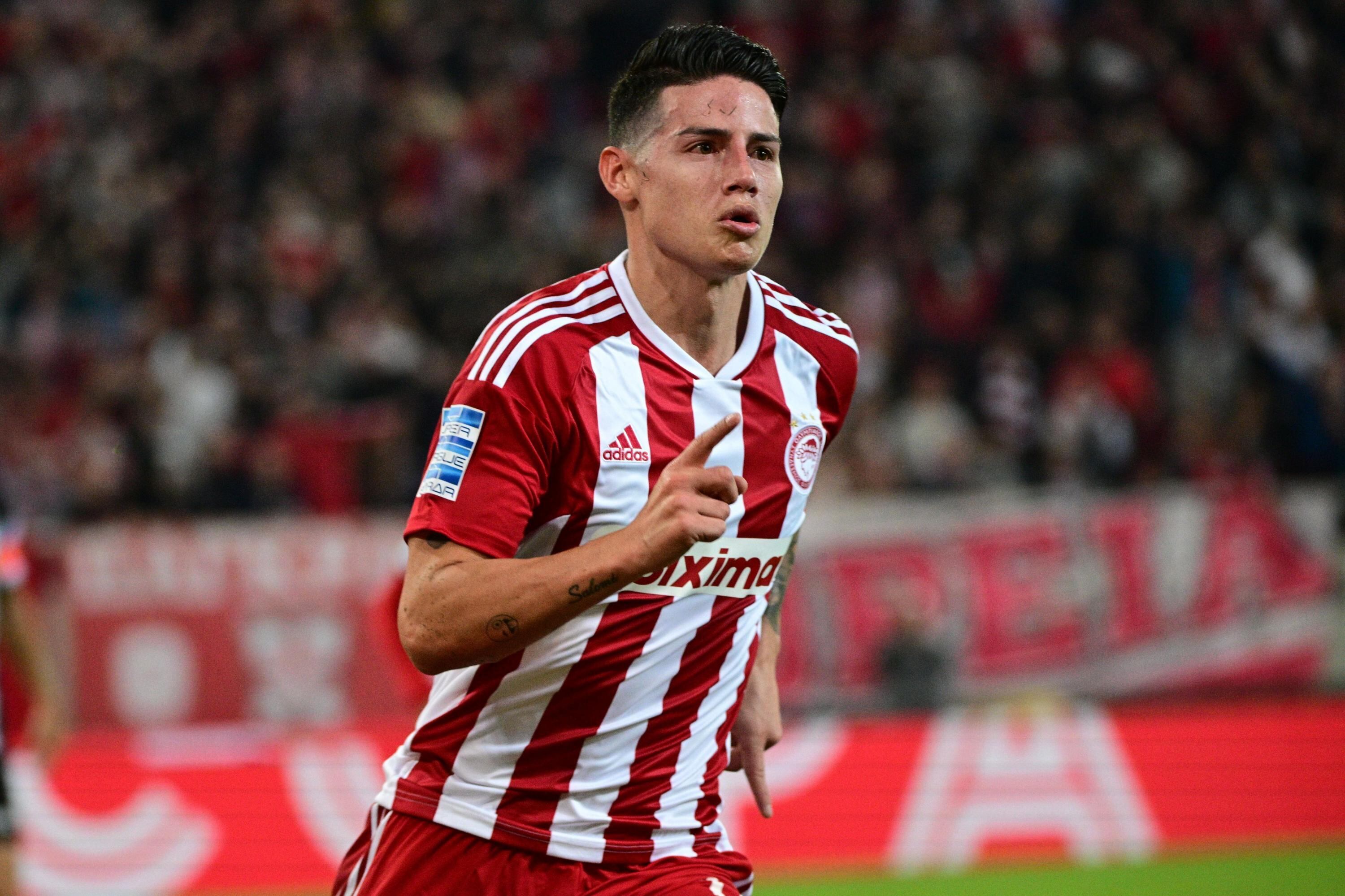 EL último gol de James con Olympiacos fue en octubre de 2022.