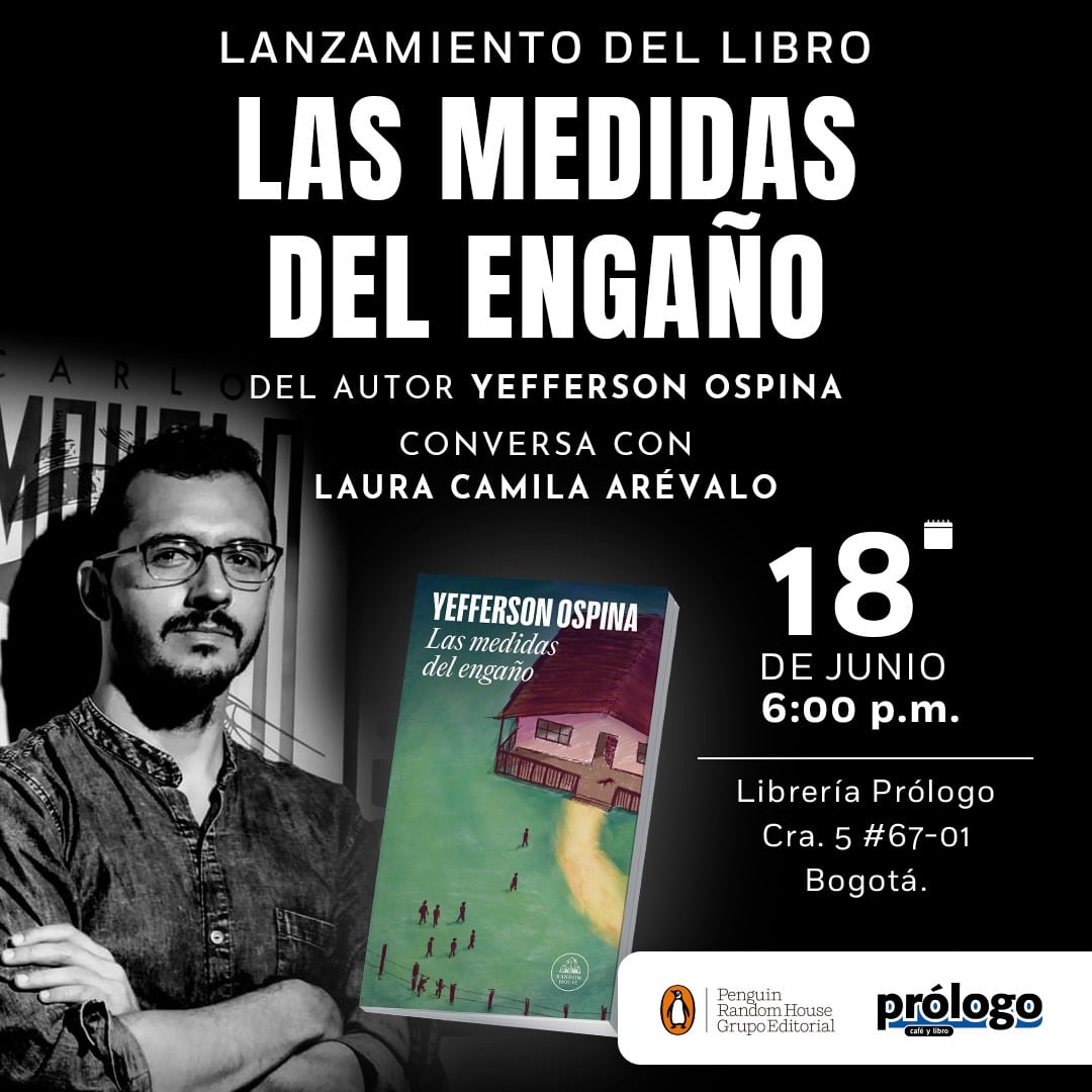 Yefferson Ospina presenta su novela 'Las medidas del engaño'.