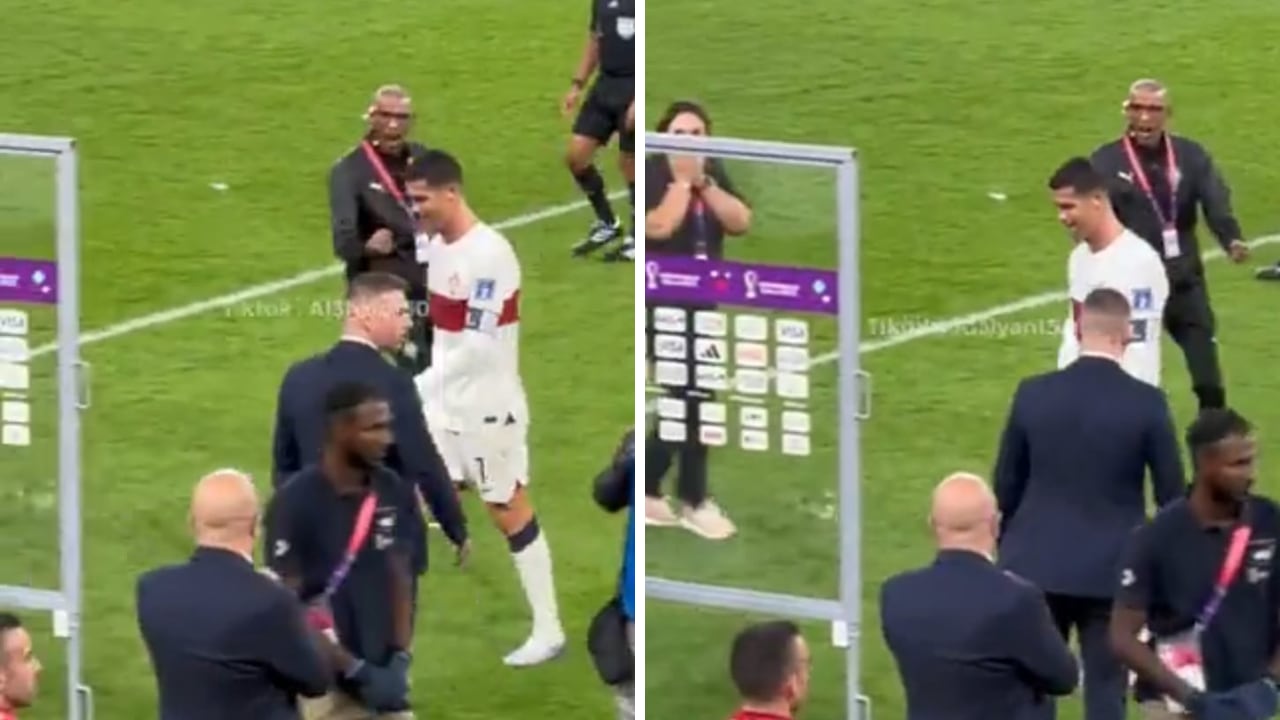 Cristiano Ronaldo se despidió de Qatar 2022 en medio del llanto ante Marruecos.