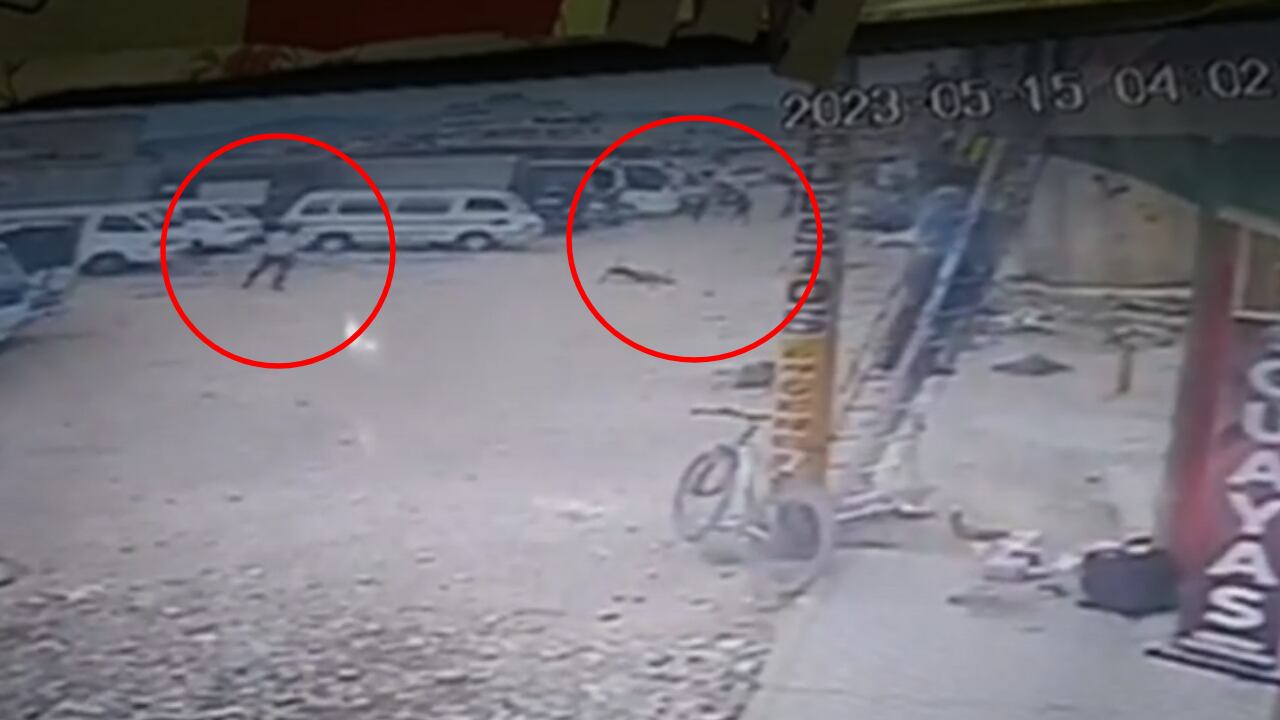 Balacera entre dos hombres quedó grabada: tan pronto se vieron, abrieron fuego en pleno parqueadero en el sur de Bogotá