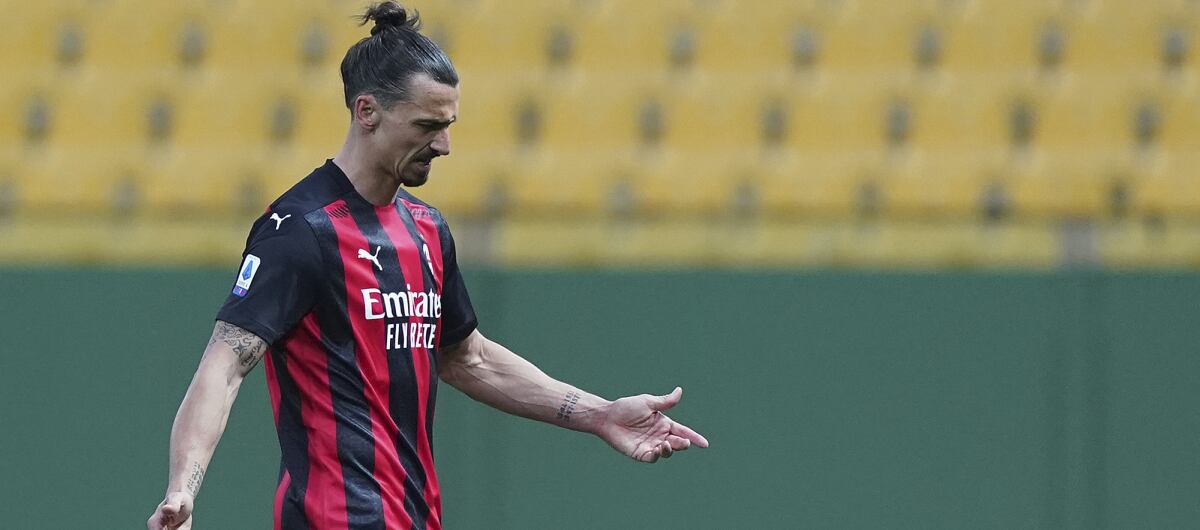 Zlatan Ibrahimovic en el Milan. Foto: AP / Spada