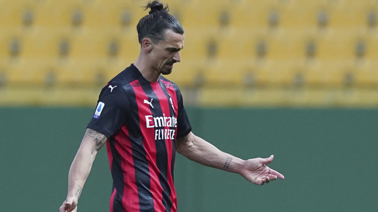 Zlatan Ibrahimovic en el Milan. Foto: AP / Spada