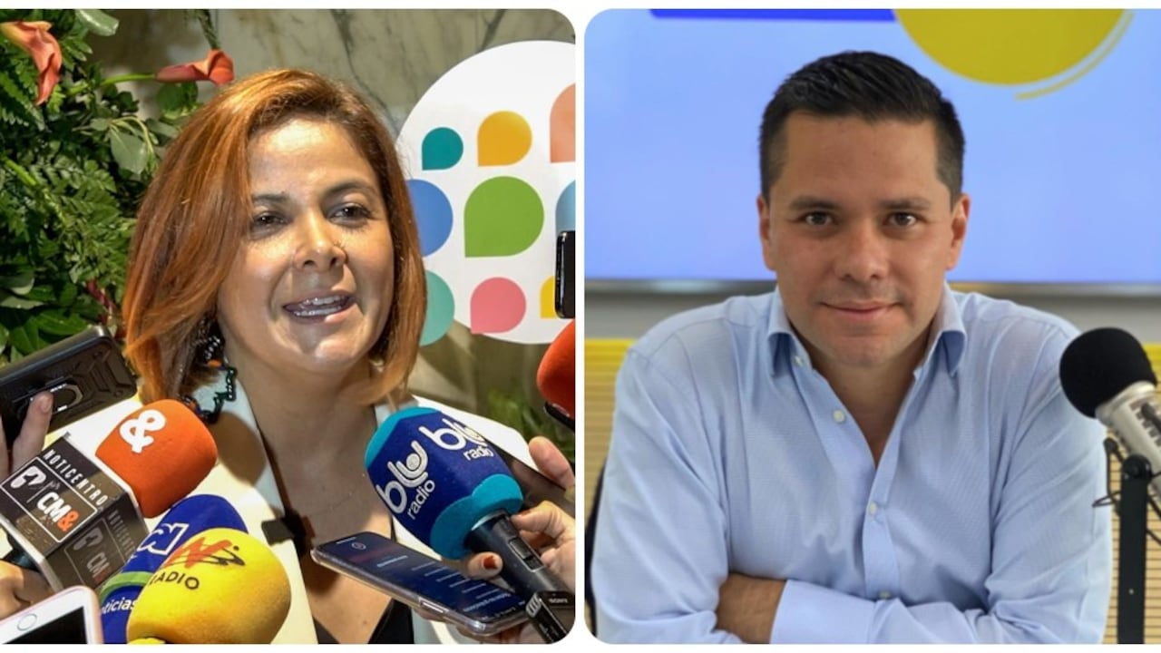 Ministra Jhenifer Mojica Flórez y Luis Carlos Vélez.