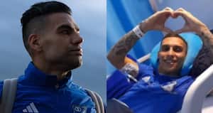 Falcao y Javier Acosta