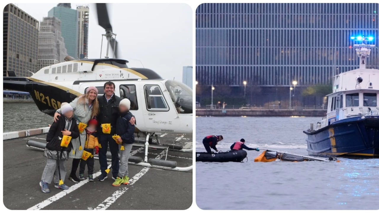 Seis muertos, incluidos tres niños, tras estrellarse un helicóptero en el río Hudson: "Partido por la mitad"