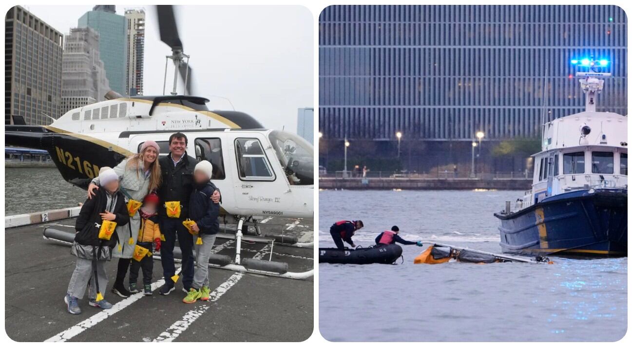Seis muertos, incluidos tres niños, tras estrellarse un helicóptero en el río Hudson: "Partido por la mitad"