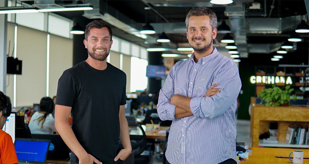 Diego Olcese -CEO- y Rodolfo Dañino -COO de Crehana.