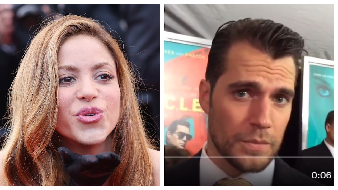 La reacción de Henry Cavill al ver a Shakira.