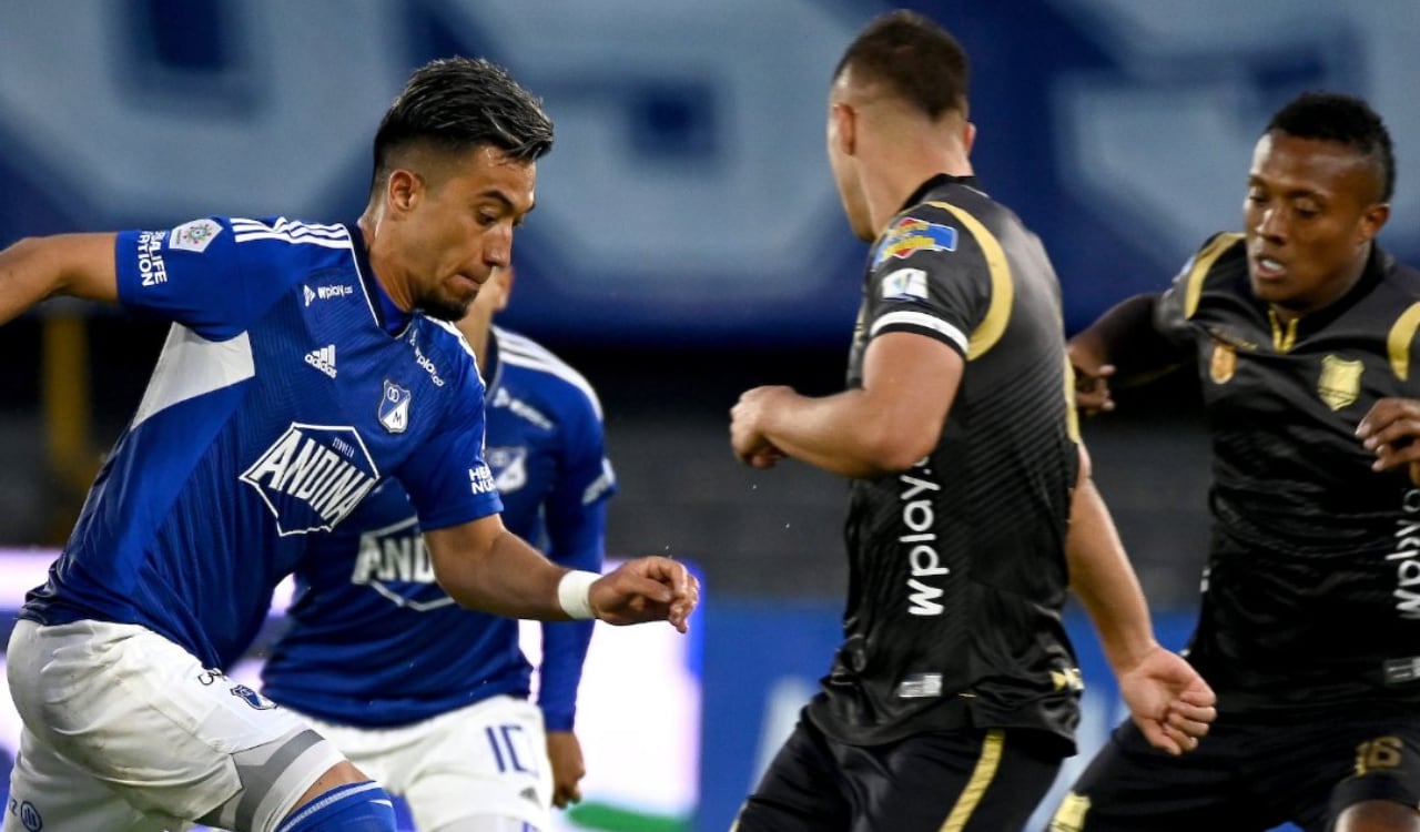 Fernando Uribe anotó su primer gol desde la vuelta a Millonarios.