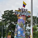 Monumento a la resistencia Cali en el sector conocido como Puerto Rellena en el oriente de Cali.
