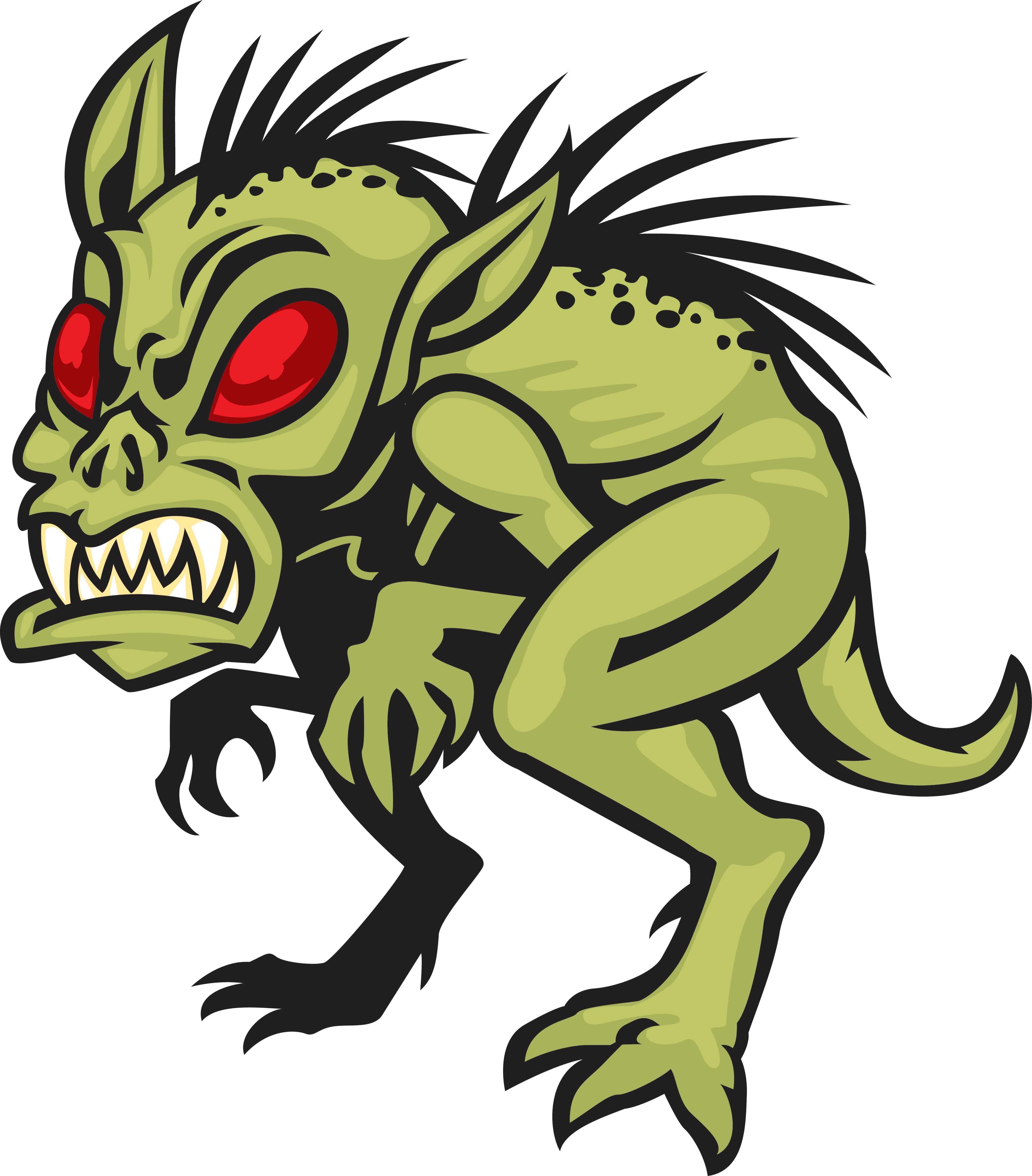 Recreación del chupacabras basada en los primeros relatos en 1995 en Puerto Rico.