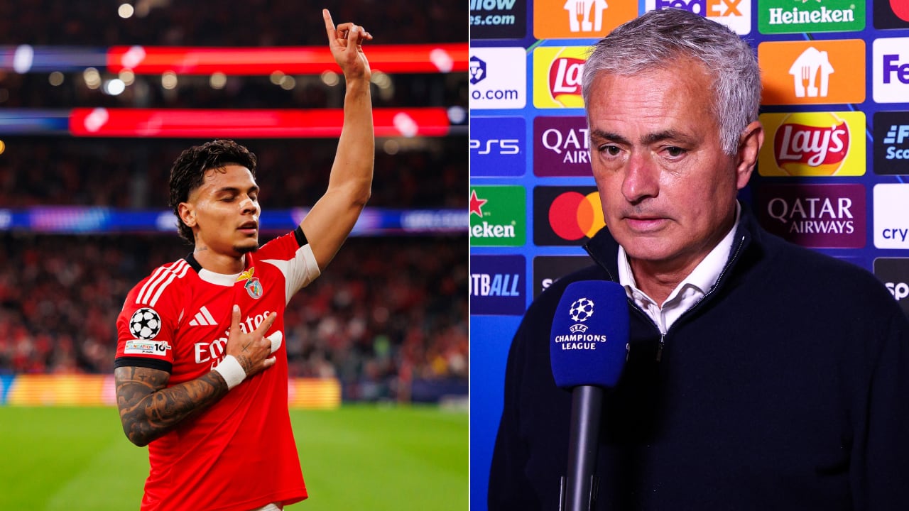 Richard Ríos deslumbró a José Mourinho en el partido de Benfica vs. Napoli