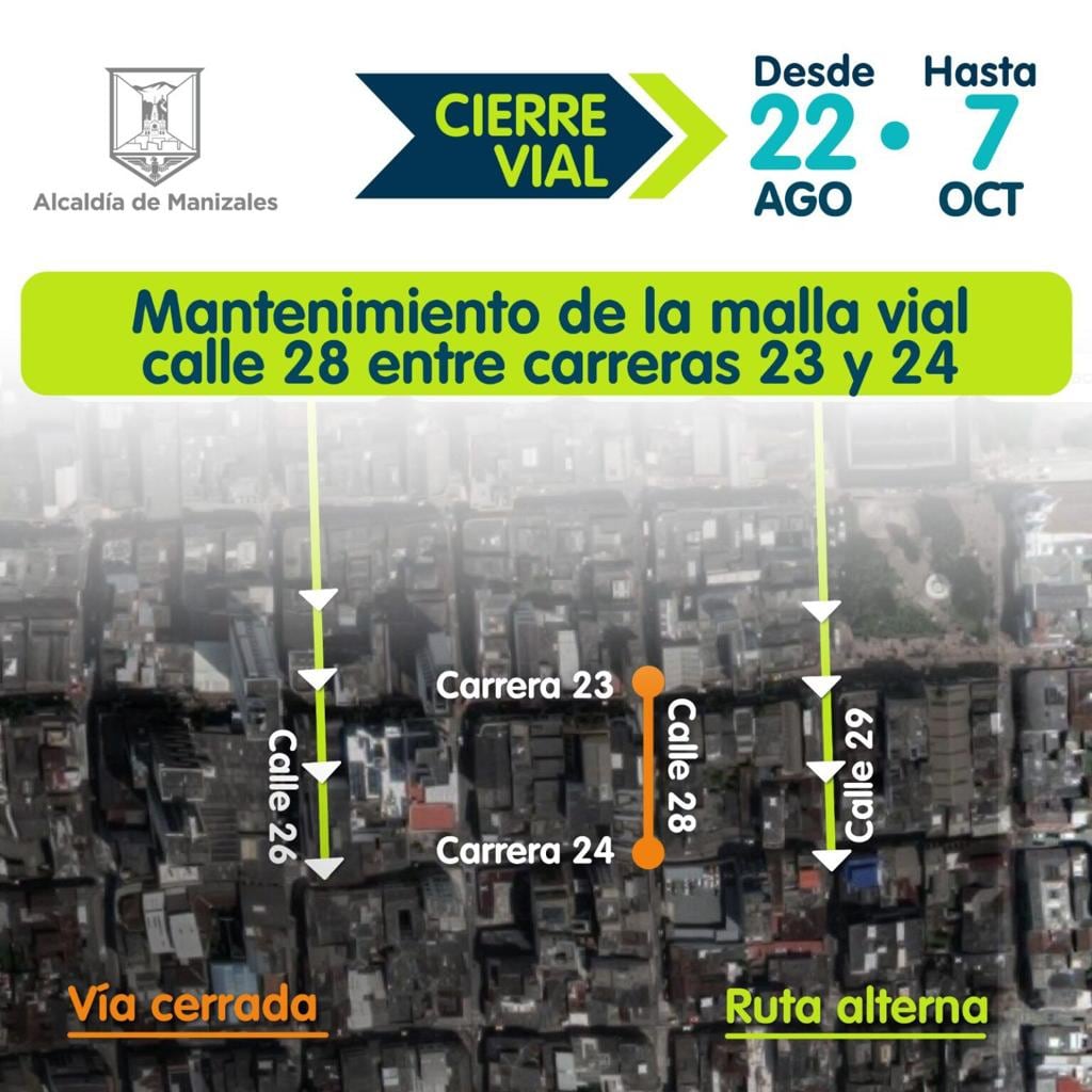 Mantenimiento vial en Manizales