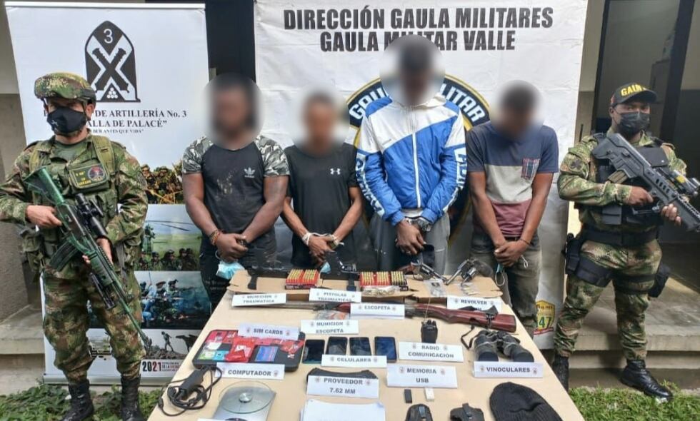 Capturan miembros de una banda que se hacían pasar como disidentes de las Farc para extorsionar a comerciantes del Valle del Cauca.