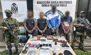 Capturan miembros de una banda que se hacían pasar como disidentes de las Farc para extorsionar a comerciantes del Valle del Cauca.