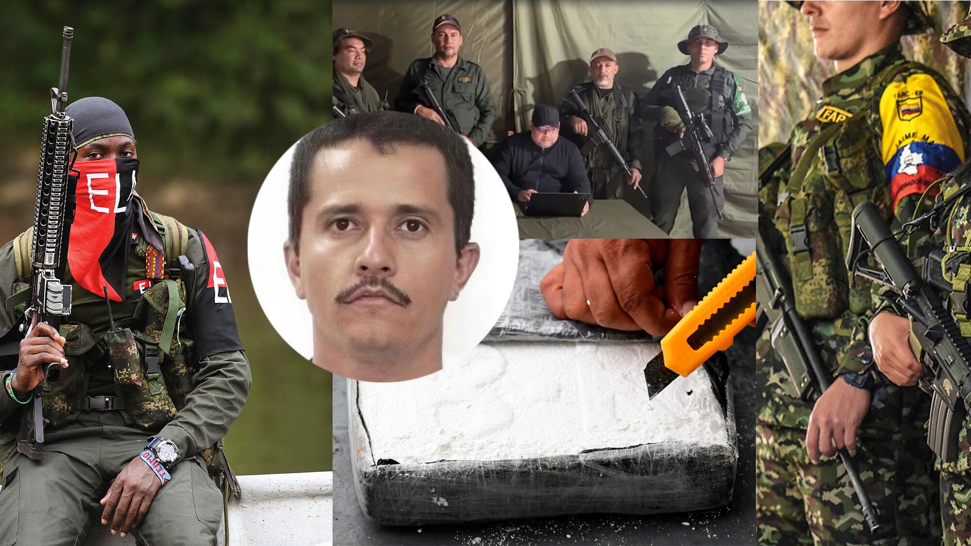 ELN, disidencias y Clan del Golfo con alias Mencho, droga