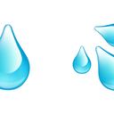 Vector blue water drop icon set. Illustration vector graphic of water drop. 3d illustration