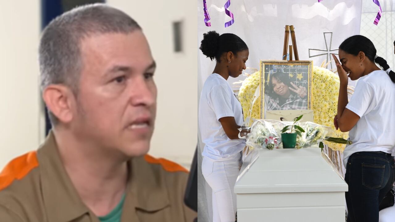 De izquierda a derecha: Harold Echeverry y el velorio de Michelle Dayana González.