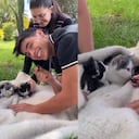 Julián Pinilla, "el chico de la ruana", rescató a una gata y sus crías.
