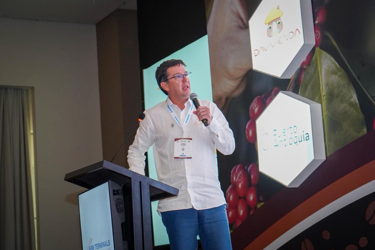 Germán Bahamón, gerente de la Federación de Cafeteros, al participar en el Congreso de Asoexport en Cartagena.