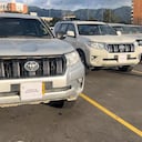 Camionetas de la UNP robadas en Bogotá.