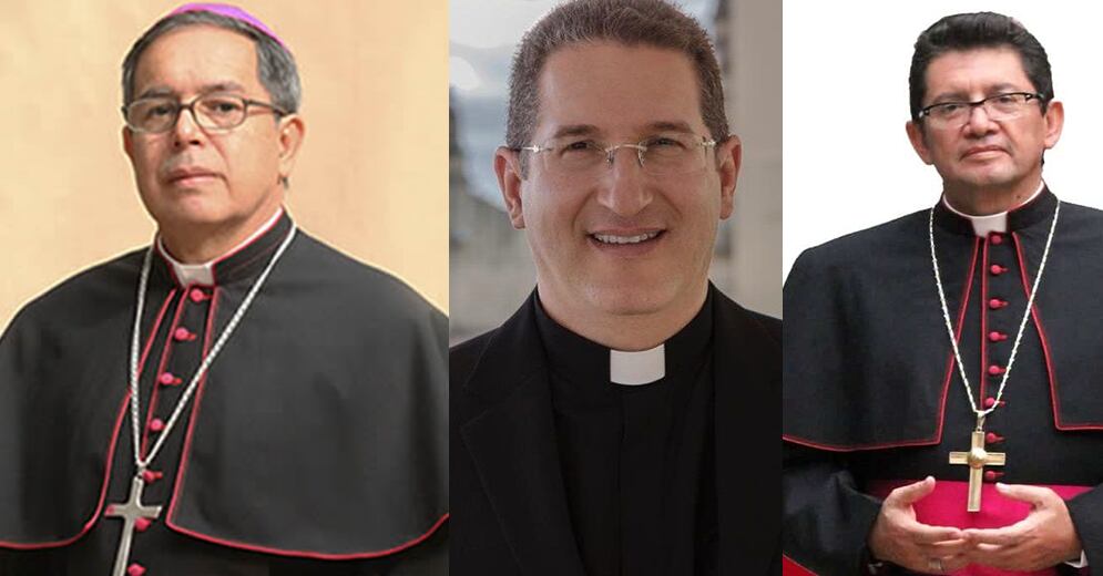 De izquierda a derecha: Monseñor Luis José Rueda Aparicio, monseñor Luis Manuel Alí Herrera y monseñor Omar Alberto Sánchez Cubillos.
