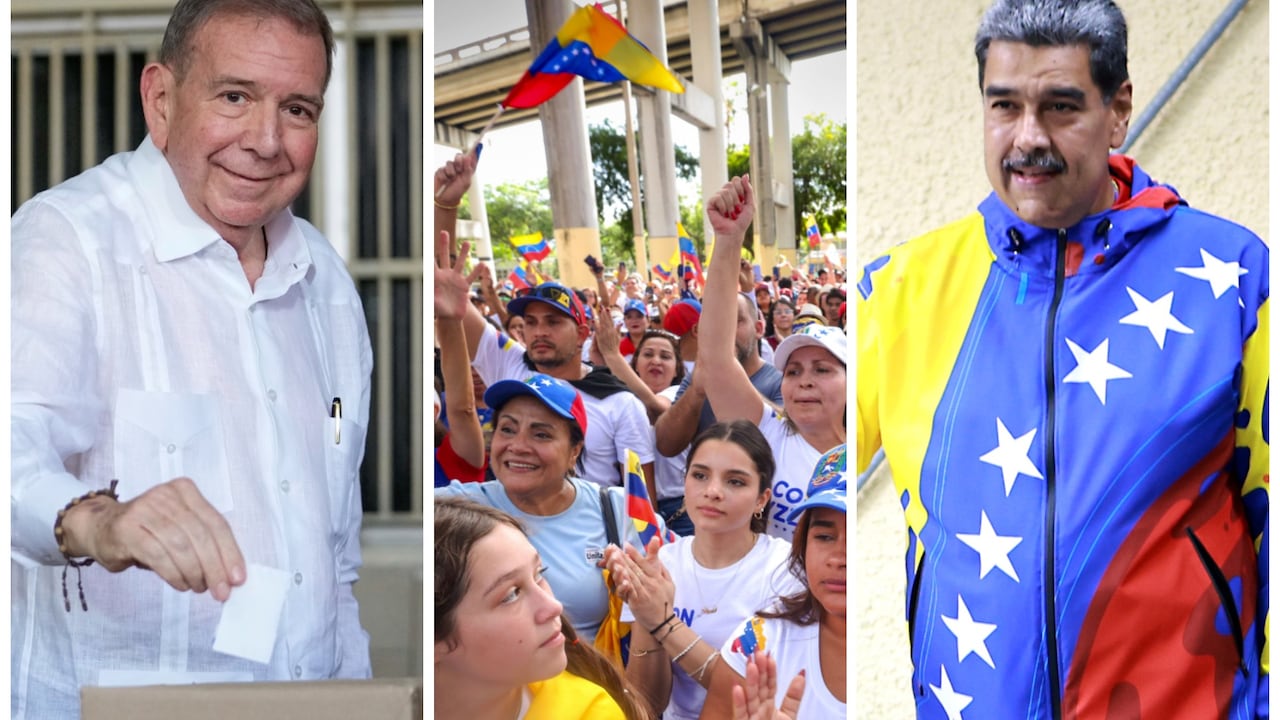 Los candidatos Edmundo González y Nicolás Maduro.