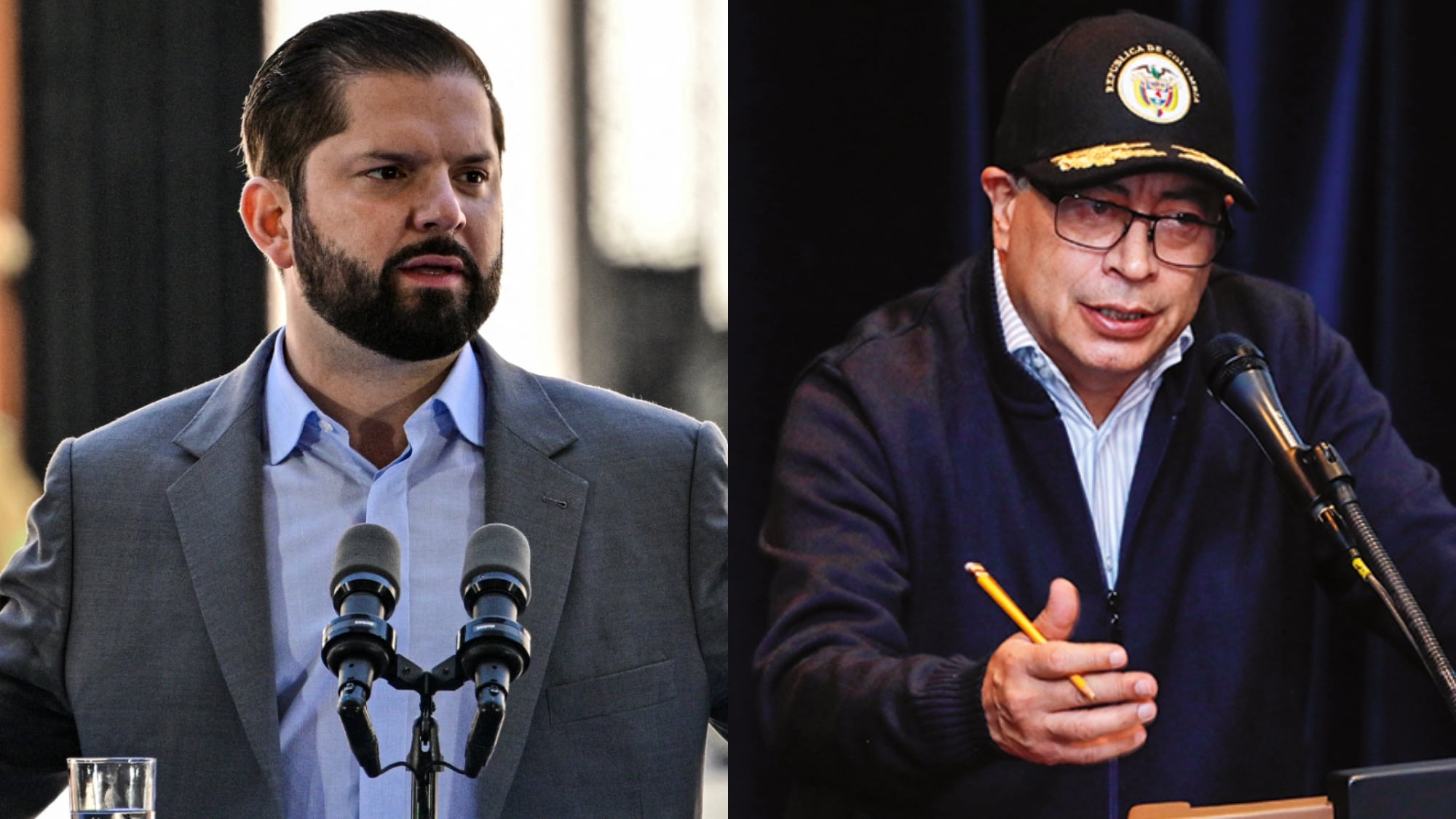 Gabriel Boric y Gustavo Petro.