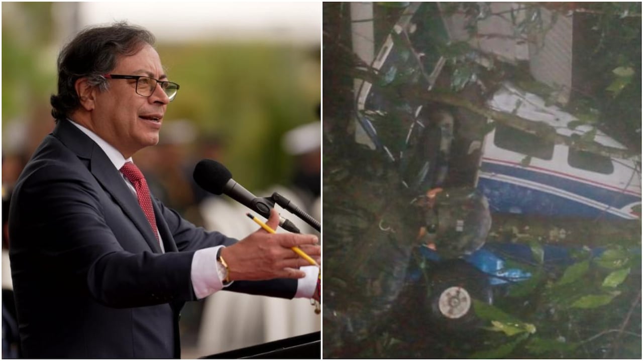 Presidente Gustavo Petro y avioneta hallada en Guaviare