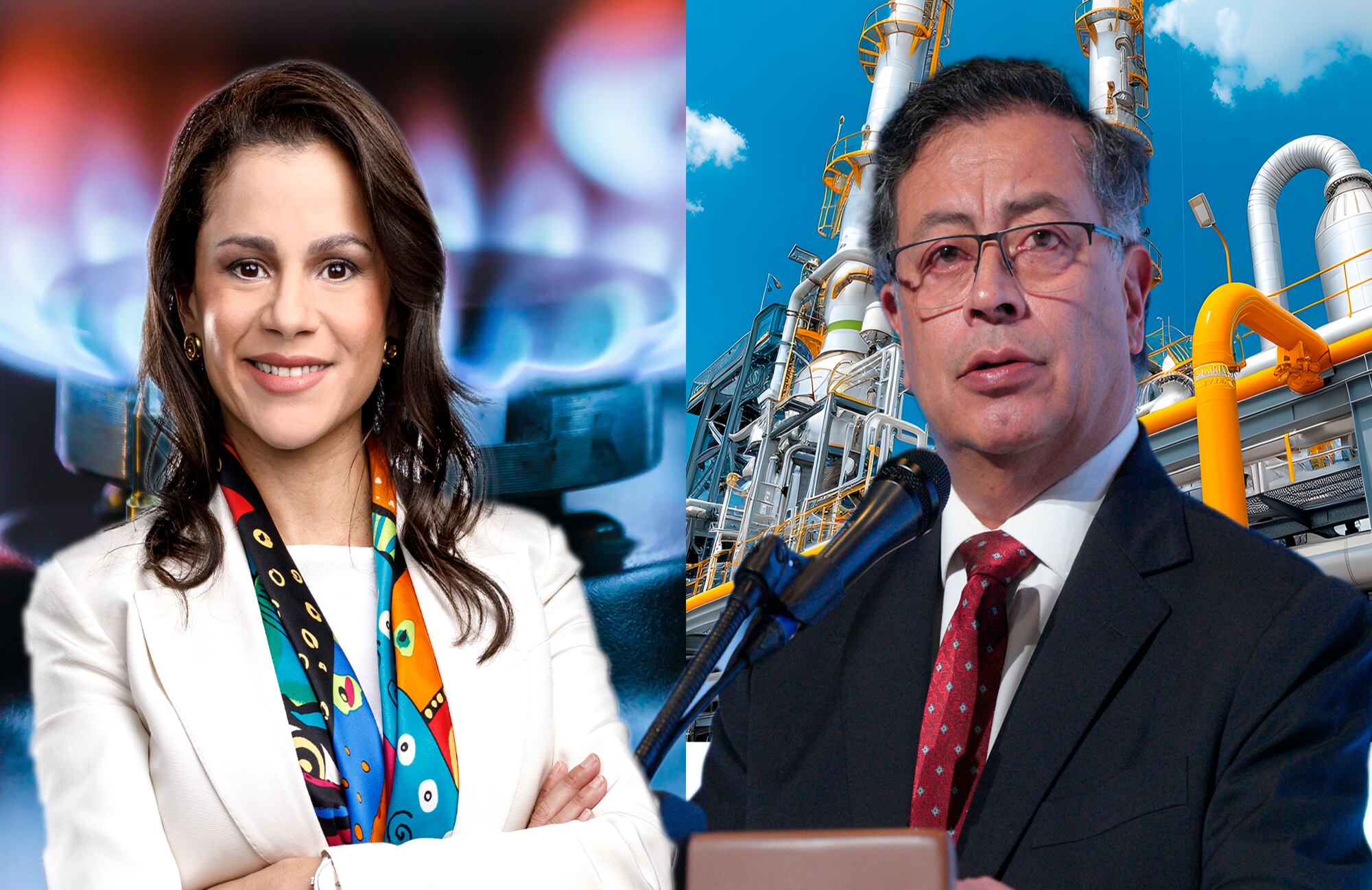 Luz Stella Murgas y Gustavo Petro