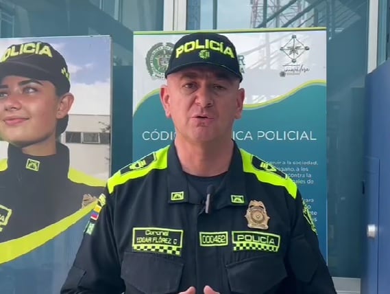 Edgar Flórez, comandante Operativo de la Policía Metropolitana de Cali.