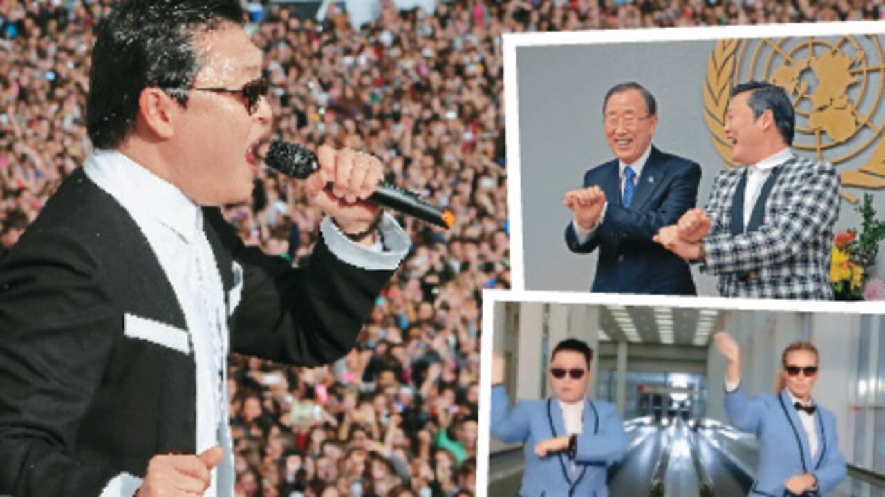 Psy cautivó al mundo con ‘Gangnam Style’, el segundo video más visto en YouTube. Hace unas semanas reunió en París a 20.000 personas que, como el secretario general de la ONU Ban Ki-moon,y la modelo Heidi Klum, bailaron con él.