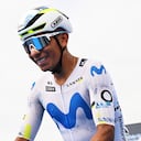 Nairo Quintana, ciclista colombiano del Movistar Team, en la Vuelta a Burgos 2026.