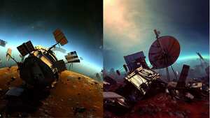 Basura espacial, imagen de referencia.