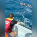 Rescate de personas que naufragaron en el Parque Tayrona.