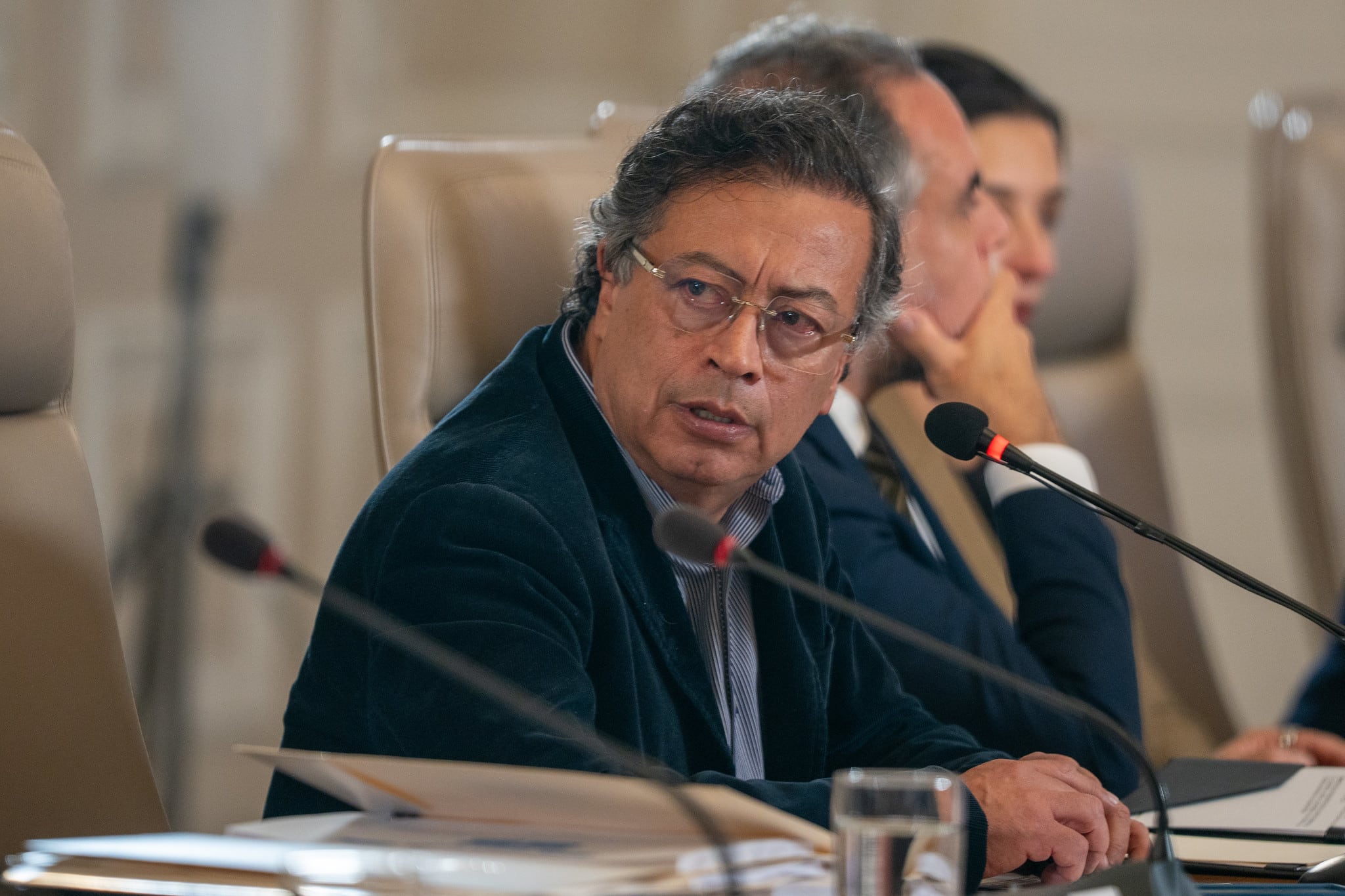 Gustavo Petro en el consejo de ministros.
