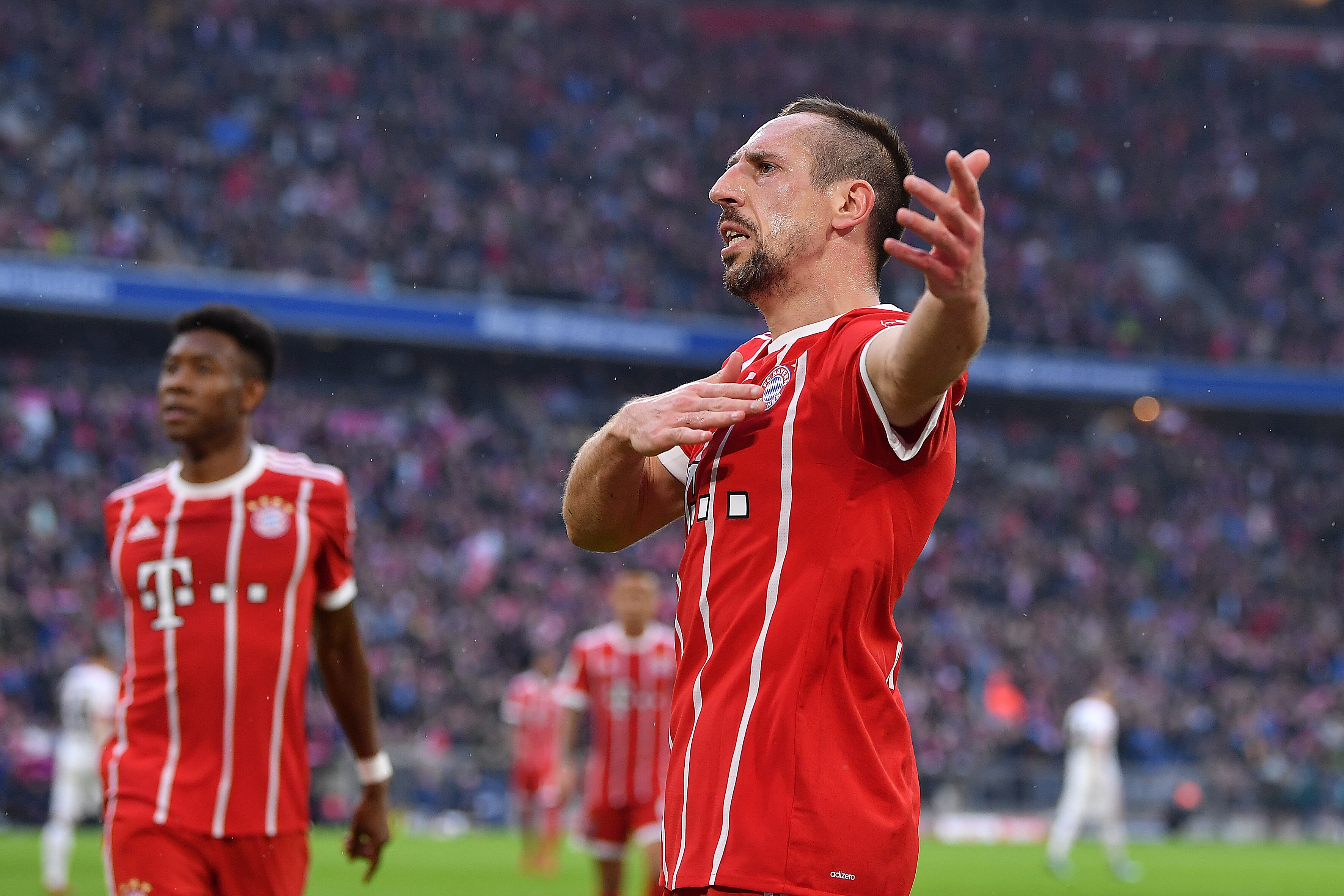 Franck Ribery en un partido contra el Hamburgo.