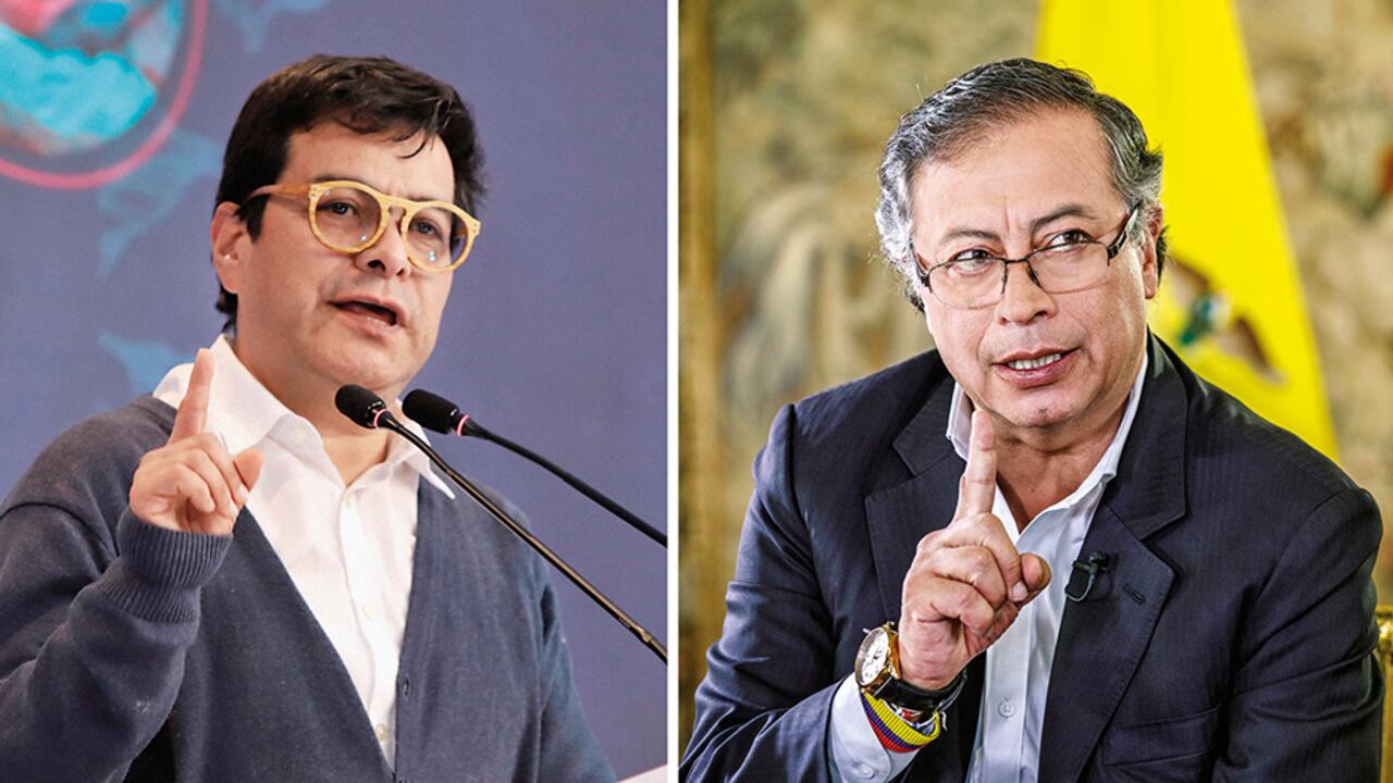 Comisionado de Paz Danilo Rueda y el presidente Gustavo Petro.