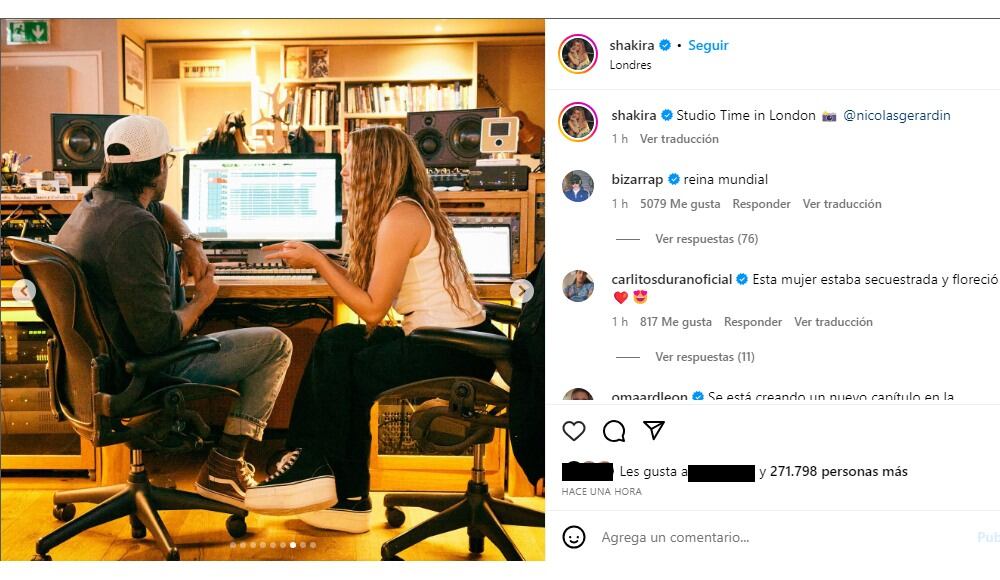 La cantante se encuentra en Londres.