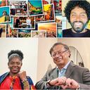 De izquierda a derecha y de arriba a abajo: El póster promocional del concierto de Residente, los viajes de Verónica Alcocer, el masajista Nerú Martínez.
Abajo: Armando Benedetti, exembajador; Francia Márquez, vicepresidenta y Gustavo Petro, presidente de Colombia