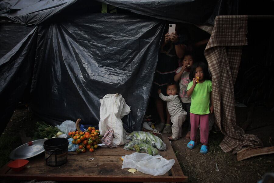 Los indígenas están asentados desde hace varios meses en el Parque Nacional de Bogotá. Foto: Colprensa / El País.