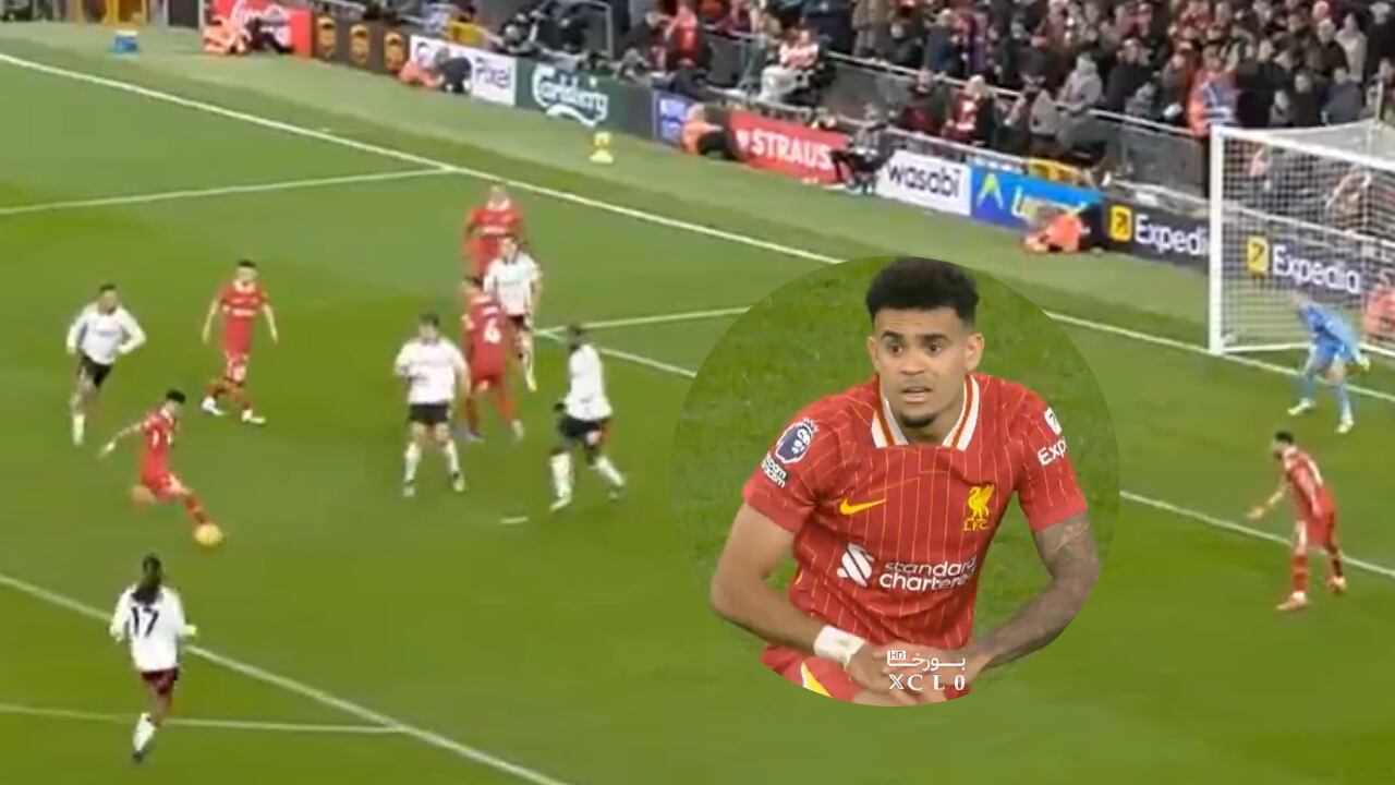 Luis Díaz erró y no pasó el balón a Salah para el gol de Liverpool