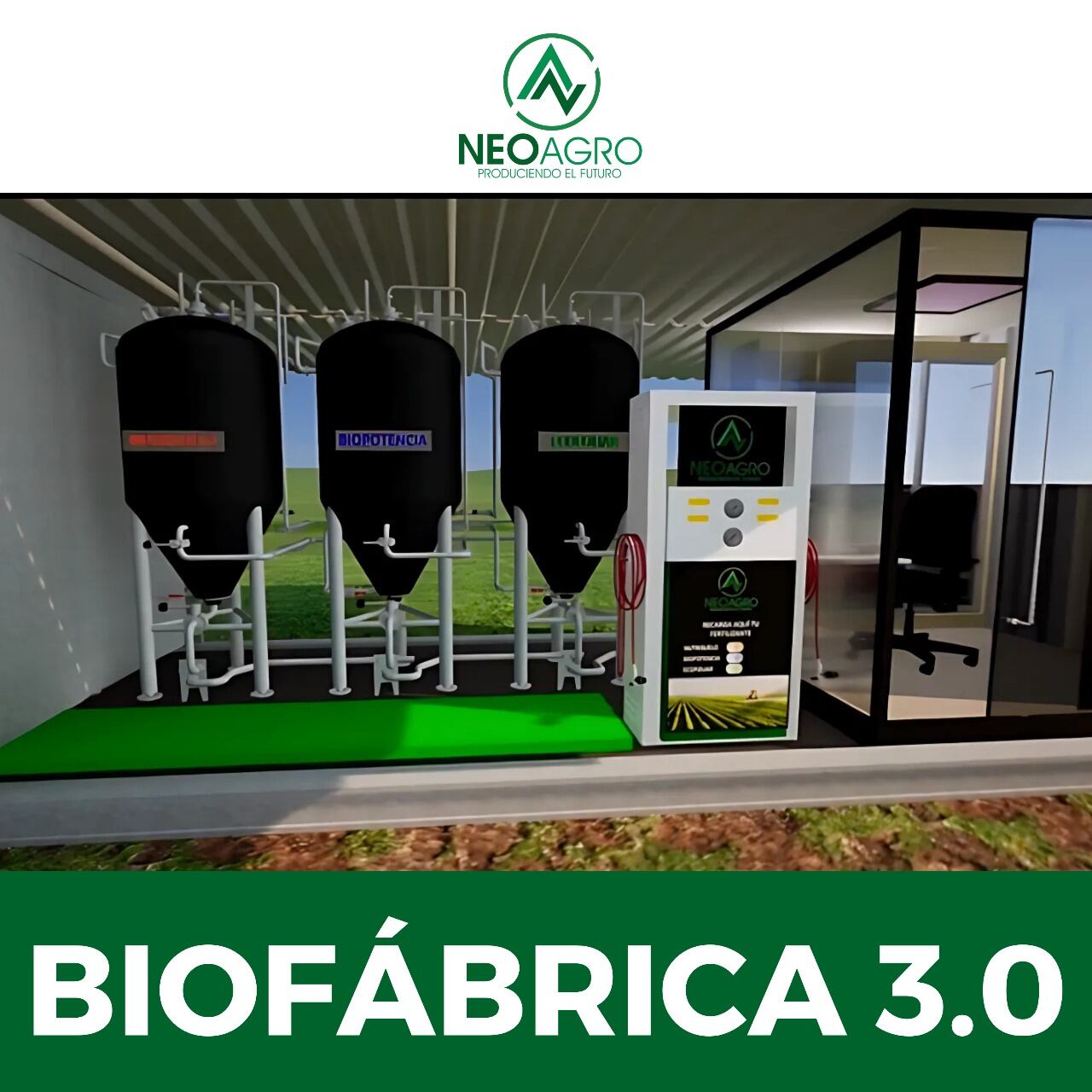 Biofábrica 3.0 que será entregada en Colombia por parte de la compañía Neo Agro.
