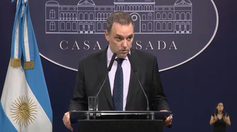 Manuel Adorni, portavoz del gobierno argentino